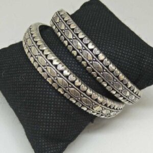 925 Sterling Silver Oxides Designed Bangle