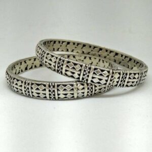 925 Sterling Silver Oxides Designed Bangle