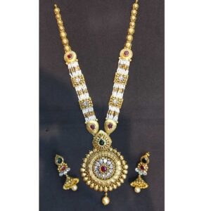 22 kt gold jodhpuri bridal antique set