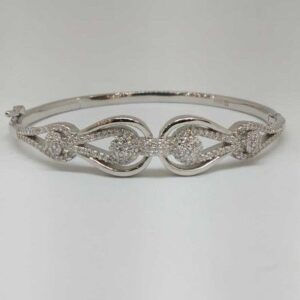 925 Sterling Silver AD Diamond Ladies Bracelet