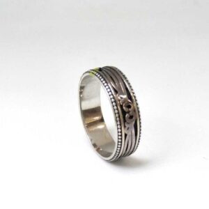 925 Sterling Silver Oxides Gents Band