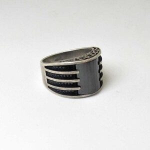 925 Sterling Silver Oxides Designed Gents Ring