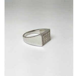 925 Sterling Silver AD Diamond Gents Ring