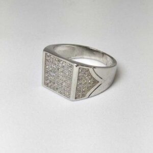 925 Sterling Silver AD Diamond Casual Ring