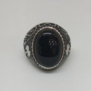 925 sterling silver black ston oxides gets ring