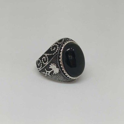 925 sterling silver black ston oxides gets ring