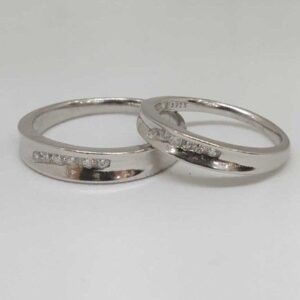 925 Sterling Silver Couple Band