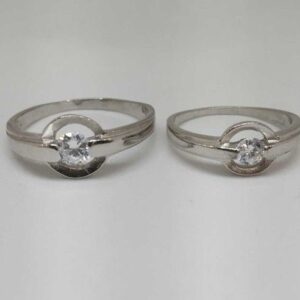 925 Sterling Silver Couple Band