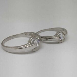 925 Sterling Silver Couple Band