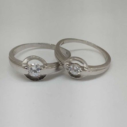925 Sterling Silver Couple Band