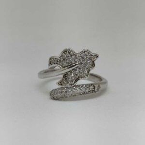 925 Sterling Silver AD Diamond Designer Ladies Ring