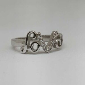 925 Sterling Silver Love Designer Ladies Ring