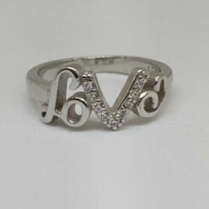 925 Sterling Silver Love Designer Ladies Ring