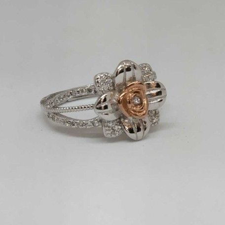925 Sterling Silver Rose Ladies Ring