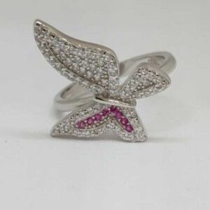925 Sterling Silver Butterfly Designer Ladies Ring