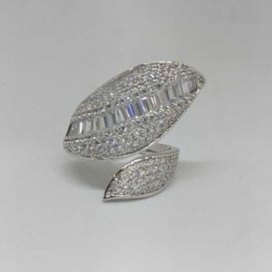 925 Sterling Silver Leaf Designer Ladies Ring