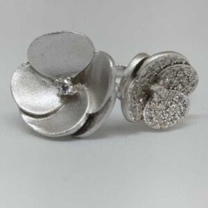925 Sterling Silver Flower Designer Ladies Ring