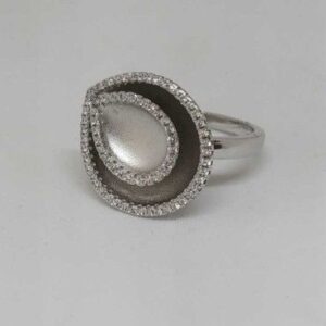 925 Sterling Silver Fancy Diamond Ladies Ring