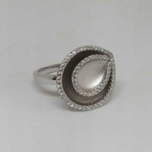 925 Sterling Silver Fancy Diamond Ladies Ring