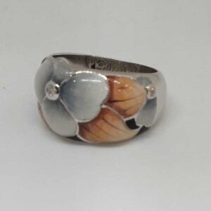 925 sterling silver marble stone designer  ladies ring