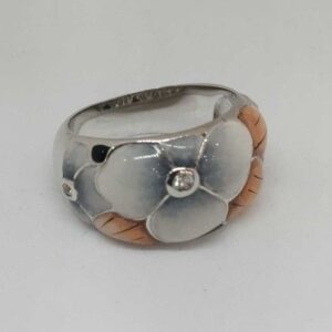925 sterling silver marble stone designer  ladies ring