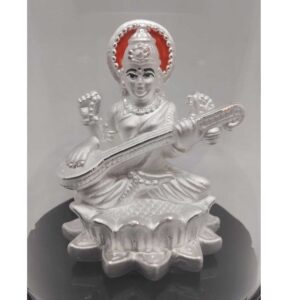 999 pure silver sarswati idols