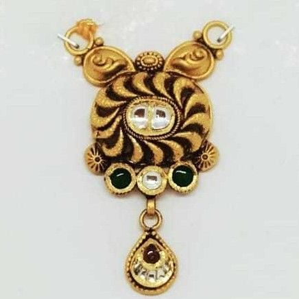 22 KT Gold Oxidised Designer Pendant