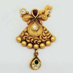 22 KT Gold Rajwadi Antique Pendant