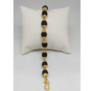 22 kt gold rudraksha bracelet