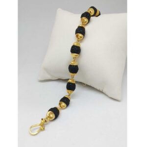 22 kt gold rudraksha bracelet