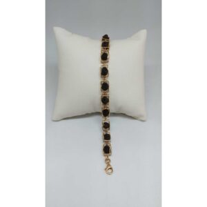 18 kt rose gold rudraksha bracelet