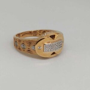 18 Kt Gold Gents Branded Ring