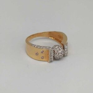 18 Kt Rose Ladies Branded Ring