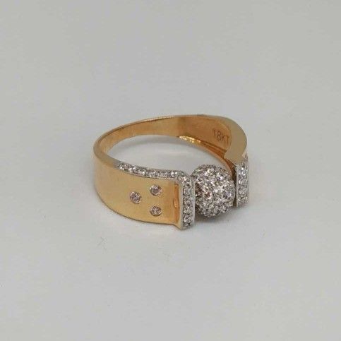 18 Kt Rose Ladies Branded Ring