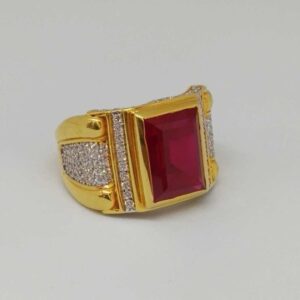 22 kt gold gents branded ring