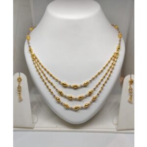 916 Gold Fancy 3 Layer Mala JJ-M01