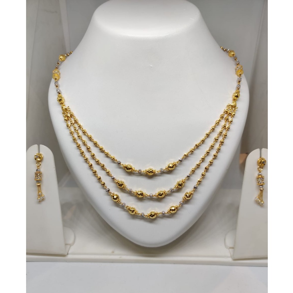 916 Gold Fancy 3 Layer Mala JJ-M01