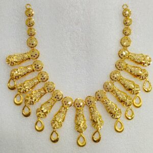916 Gold Indian Design Necklace Set MJ-N009