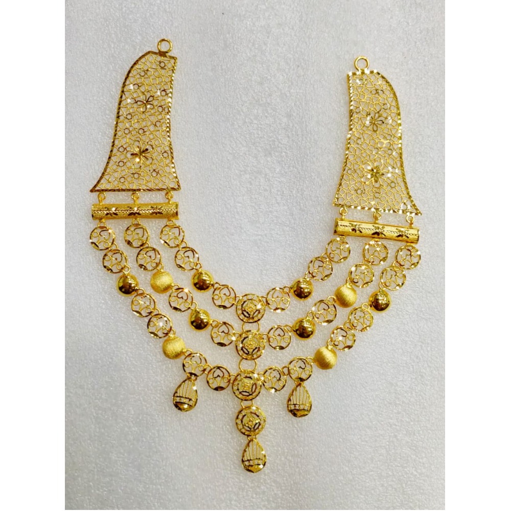 22Kt Gold Classic 3 Layered Necklace MJ-N008