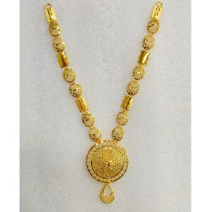 916 Gold Fancy Long Necklace Set MJ-N007