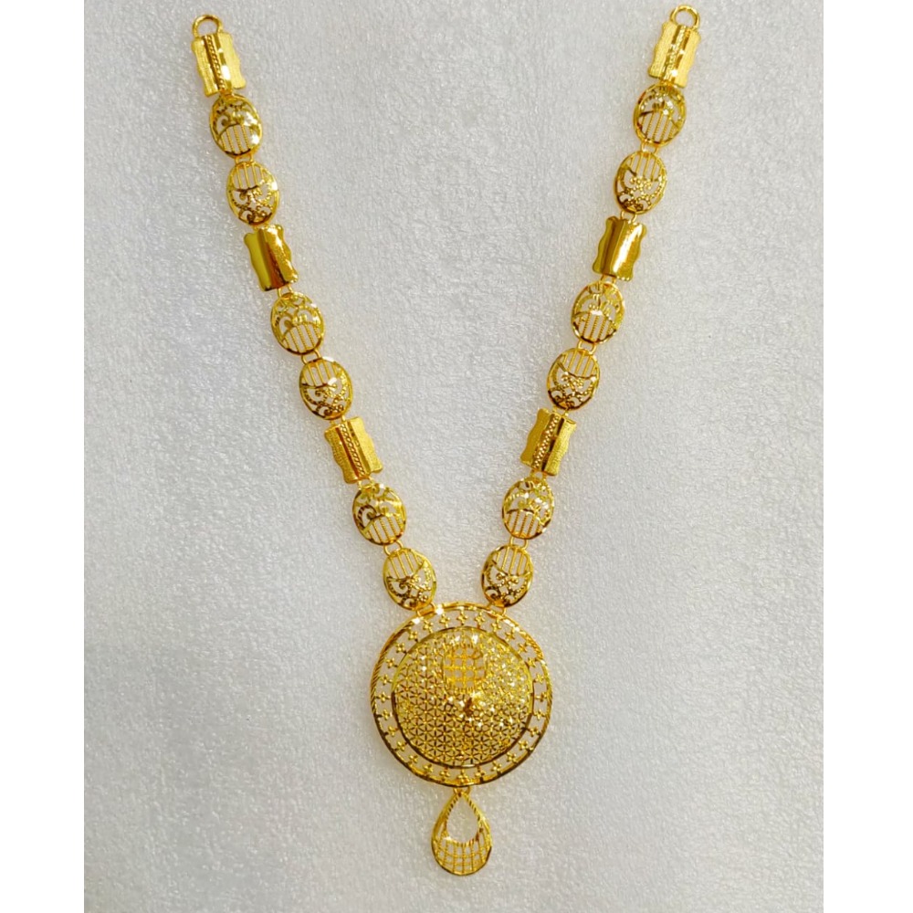 916 Gold Fancy Long Necklace Set MJ-N007