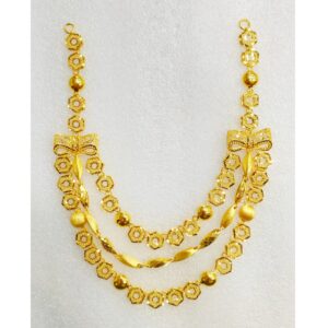 22KT Gold Attractive 3 layer Necklace MJ-N006