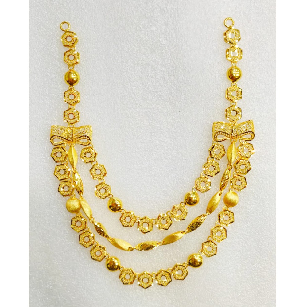 22KT Gold Attractive 3 layer Necklace MJ-N006