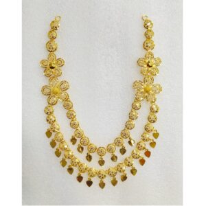 916 Gold Designer Necklace For Wedding MJ-N005