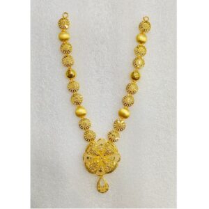 22KT Gold Traditional Design Long Necklace MJ-N004