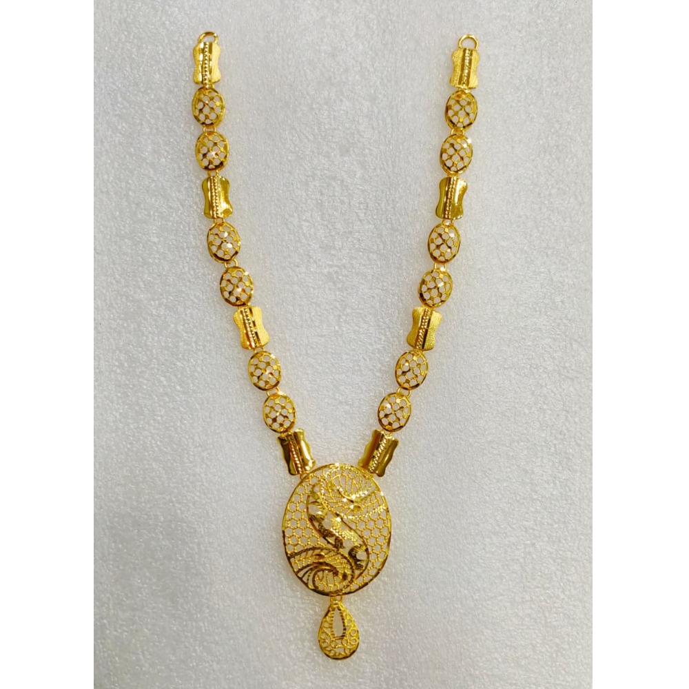 916 Gold Fancy Long Necklace MJ-N001