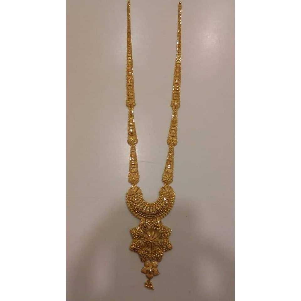 22KT Bridal Long Gold Necklace For Ladies