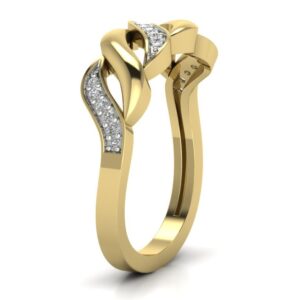 18KT Yellow Gold Natural Marry Diamonds Engagement Ring