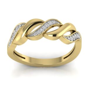 18KT Yellow Gold Natural Marry Diamonds Engagement Ring