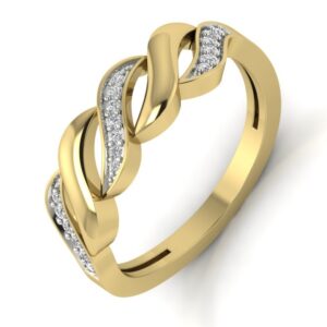 18KT Yellow Gold Natural Marry Diamonds Engagement Ring